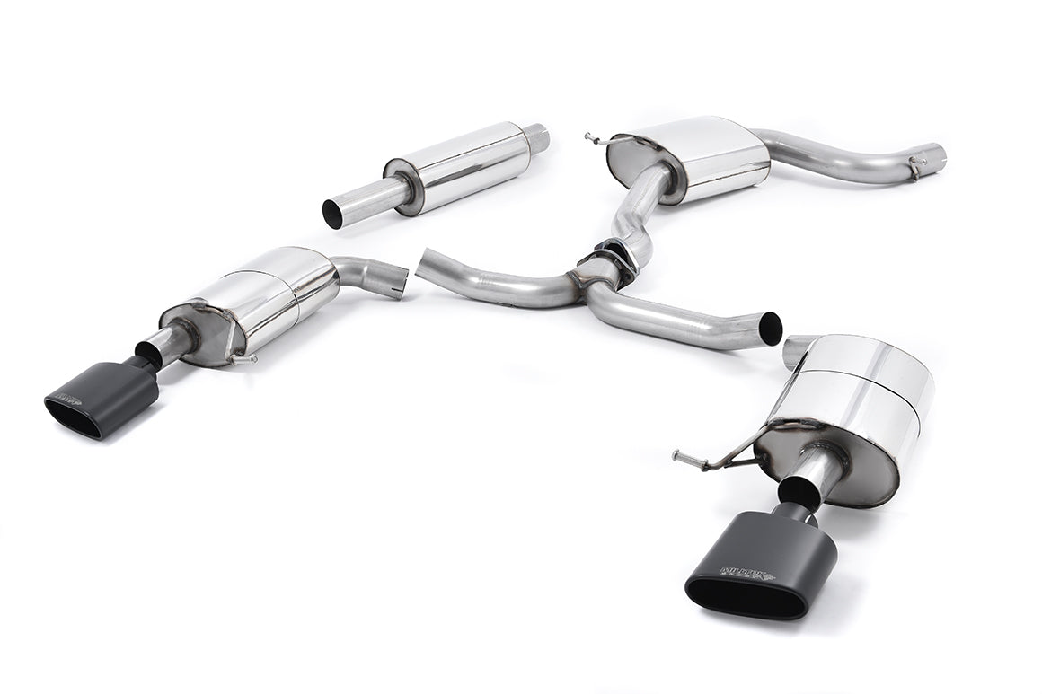 Milltek Cat Back Exhaust Black Oval Tips for Seat Leon ST Cupra 280/290 (15-22)