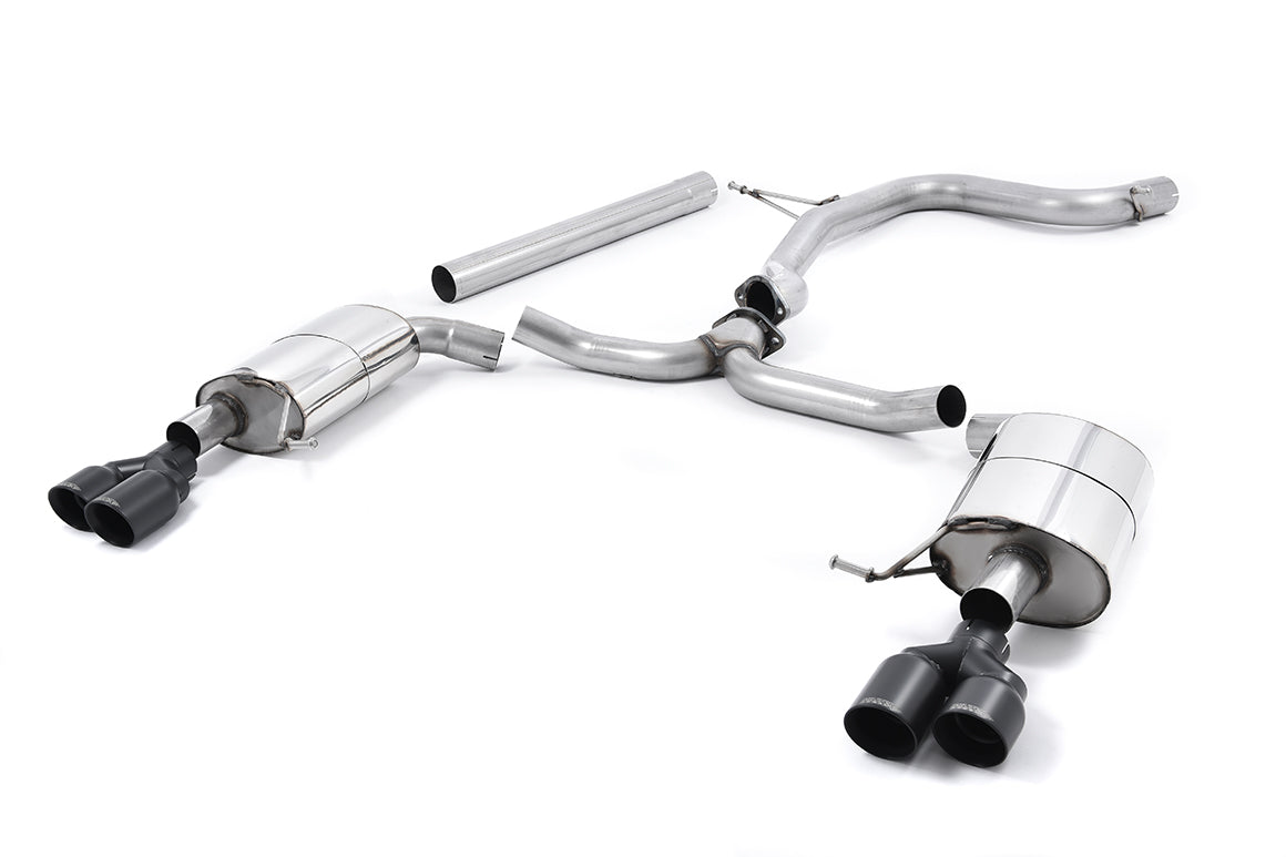 Milltek Non-Res Cat Back Exhaust Black Quad for Seat Leon ST Cupra 280/290 15-22