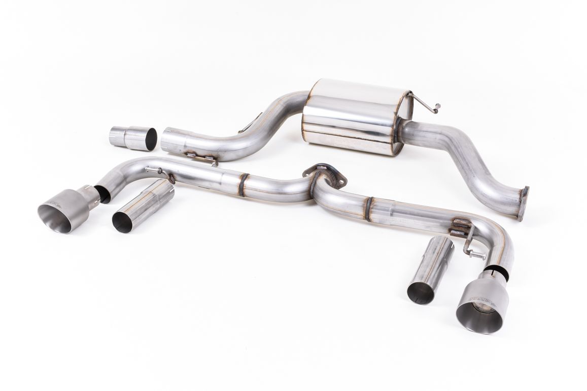 Milltek Non-Res Cat Back Exhaust Polished Tips for VW Beetle 2.0 TSI A5 (11-15)