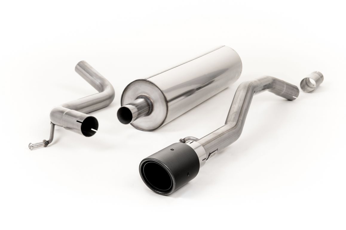 Milltek Cat Back Road+ Exhaust Carbon Tips for Volkswagen Up 1.0 TSI & GTI