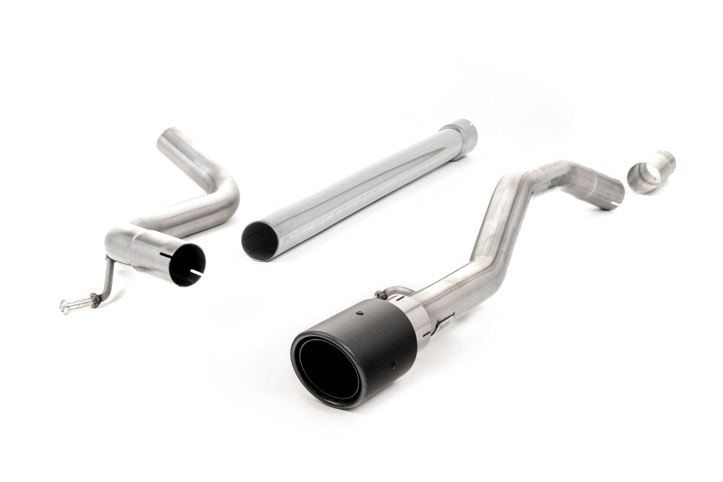 Milltek Non-Res Cat Back Exhaust Burnt Titanium Tips for Volkswagen Up & GTI