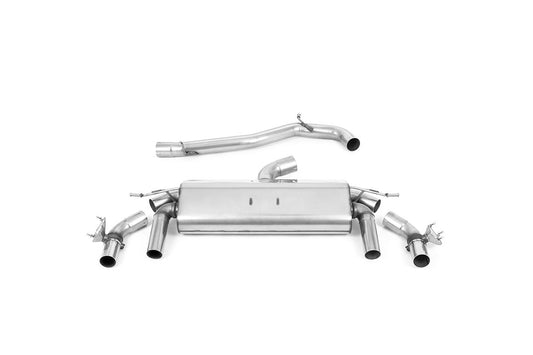 Milltek Non-Res Cat Back Exhaust Polished Tips for VW T-Roc R (19-22)