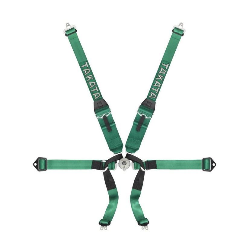 Takata Formula 6 Snap-on Harness HANS - Green (FIA Approved)
