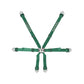 Takata Race 2x2 Snap-on 6 Point Harness FHR - Green (HANS Compatible)