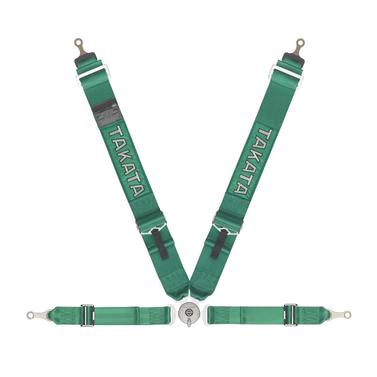 Takata Race 4 Bolt-on 4 Point Harness - Green