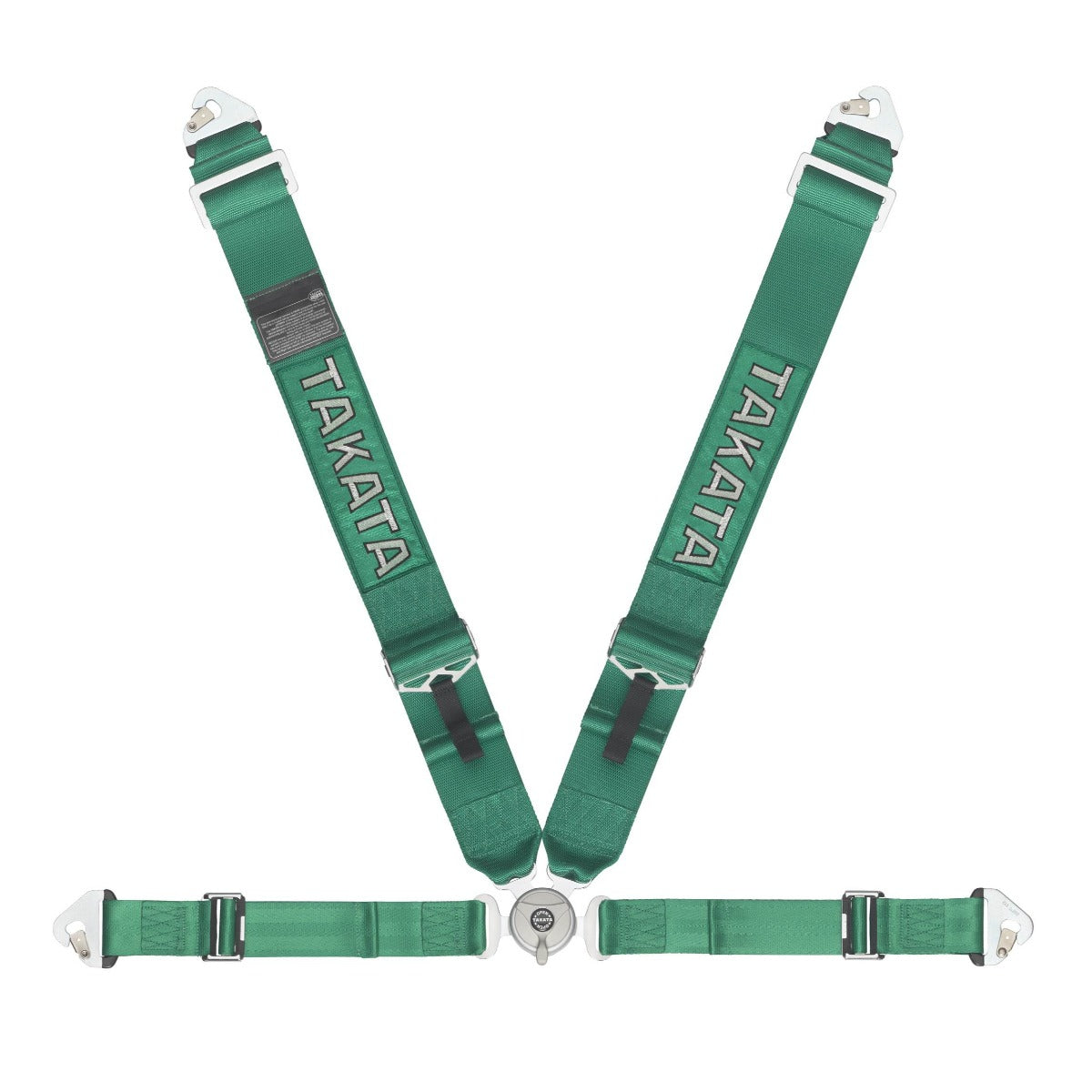 Takata Race 4 Snap-on 4 Point Harness - Green (FIA Approved)
