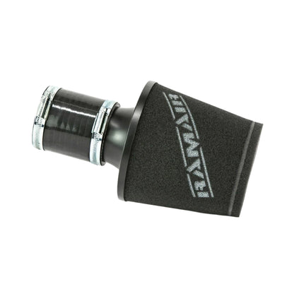 Ramair Small Foam Filter Aluminium Base 70mm Black with Silicone Coupler