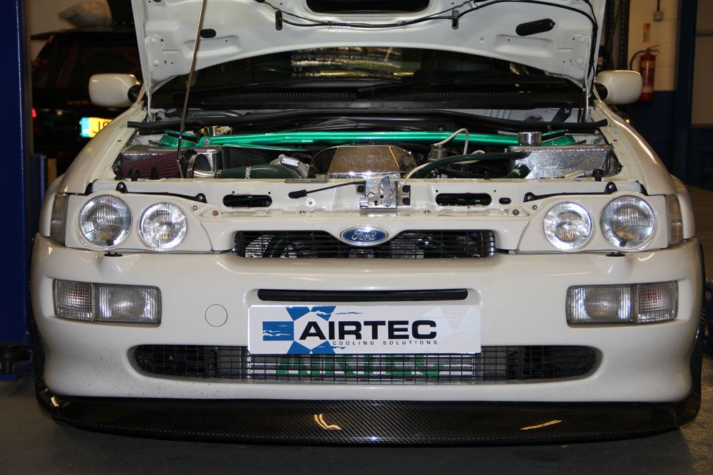 AIRTEC Top Feed Intercooler Upgrade 70mm (Black) for Ford Escort RS Cosworth