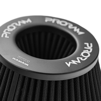 Ramair PRORAM 70mm ID Neck Medium Cone Air Filter with Velocity Stack and Coupling