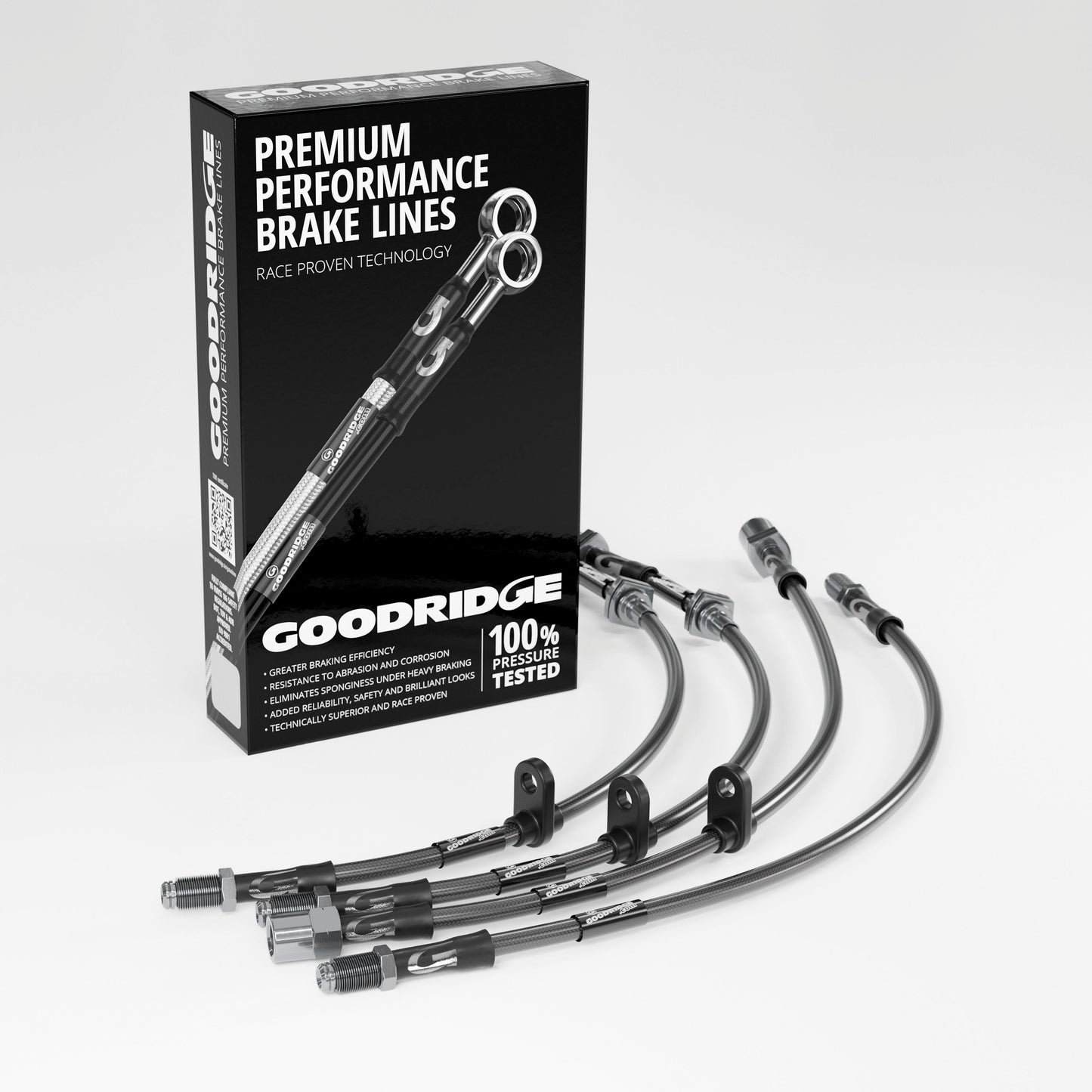 BRAKE HOSE KIT FOR PEUGEOT 206CC ALL MODELS 00- - Goodridge