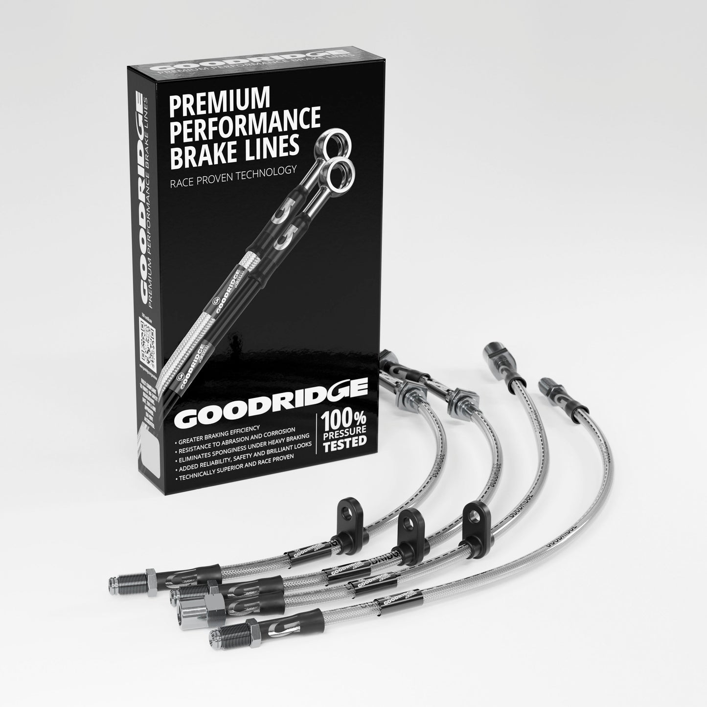BRAKE HOSE KIT FOR PEUGEOT 206CC ALL MODELS 00- - Goodridge