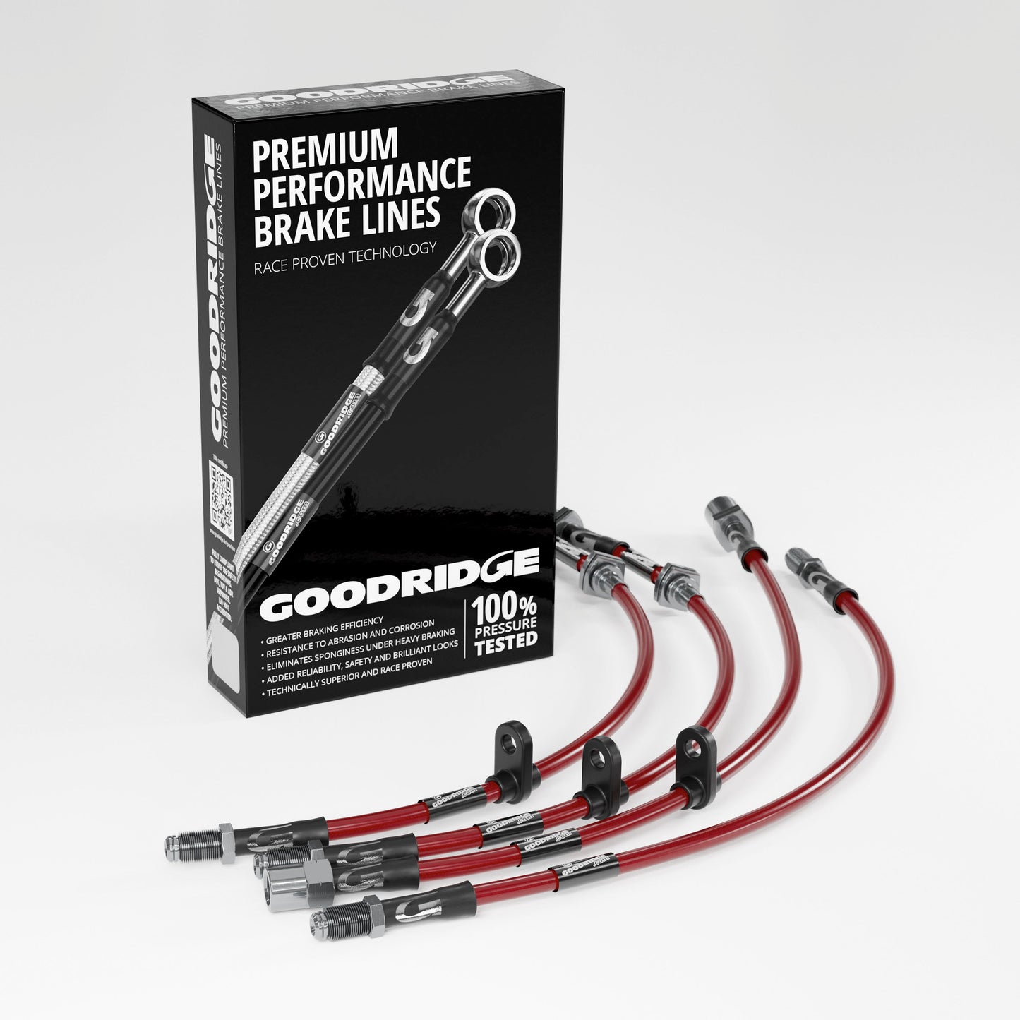 BRAKE HOSE KIT FOR PEUGEOT 206CC ALL MODELS 00- - Goodridge
