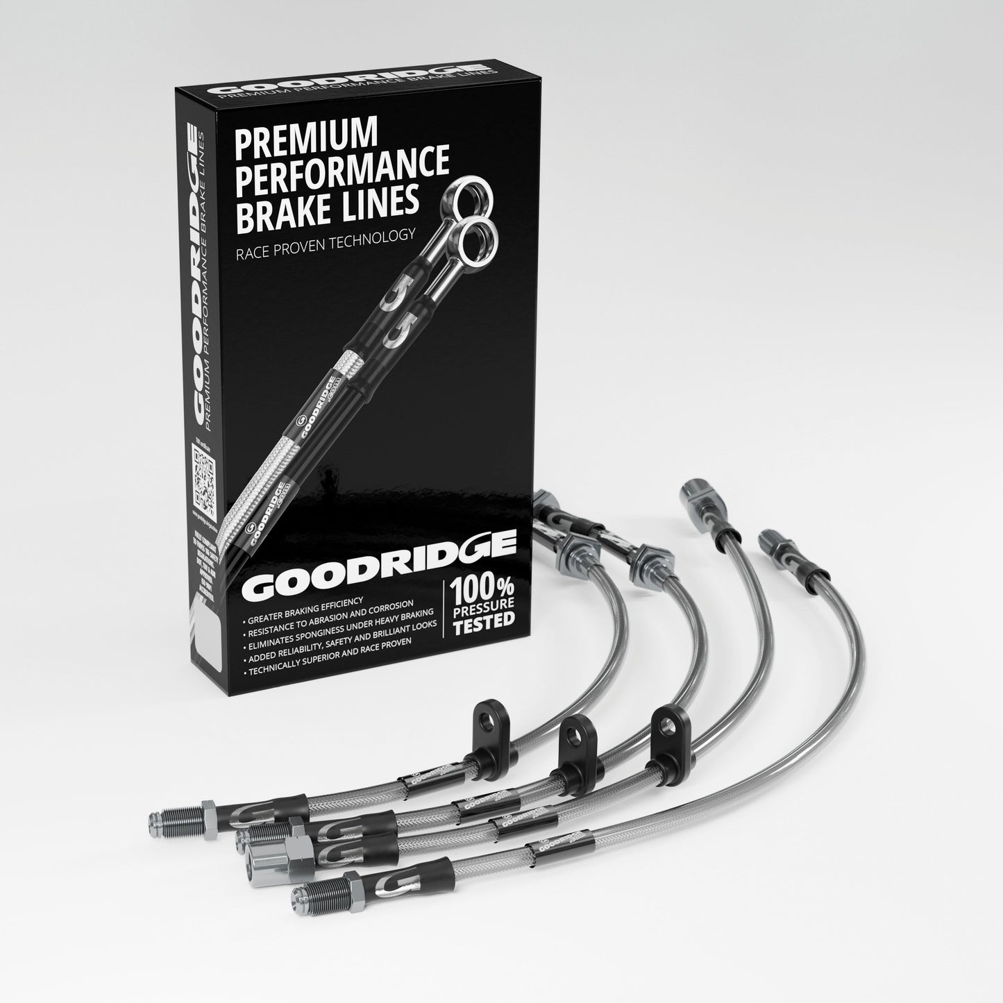 BRAKE HOSE KIT FOR PEUGEOT 206CC ALL MODELS 00- - Goodridge
