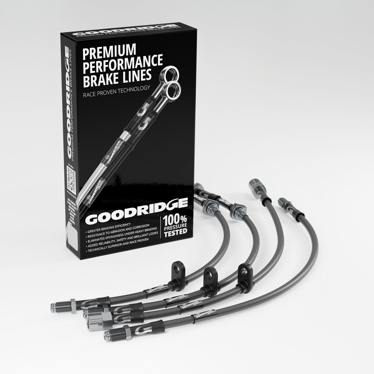 BRAKE HOSE KIT FOR PEUGEOT 206CC ALL MODELS 00- - Goodridge