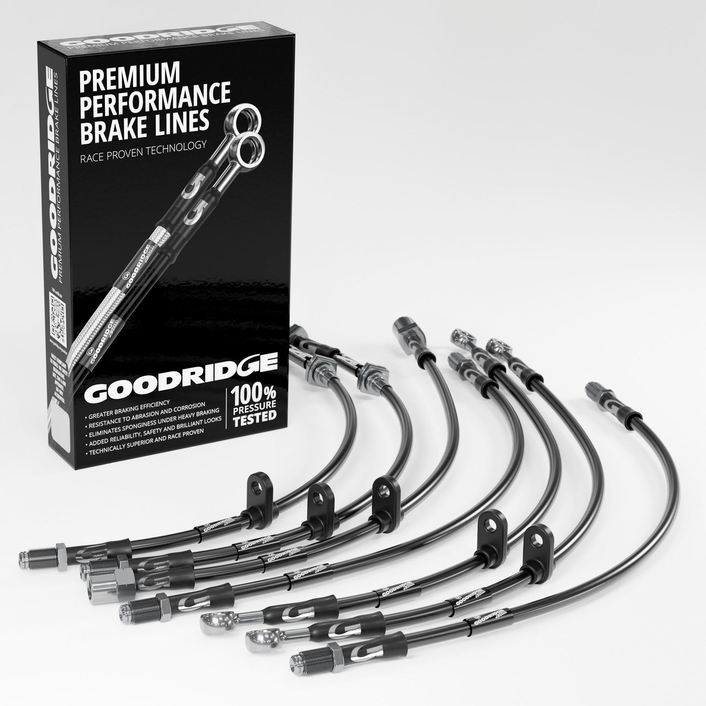 Goodridge Brake Hose Kit for VW Touareg 3.6 17" & 18" Wheels (06-)