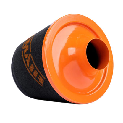 Ramair Large Foam Filter Aluminium Base 70mm Orange with Silicone Coupler