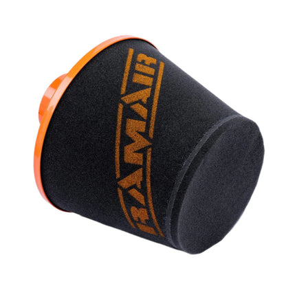 Ramair Large Foam Filter Aluminium Base 70mm Orange with Silicone Coupler