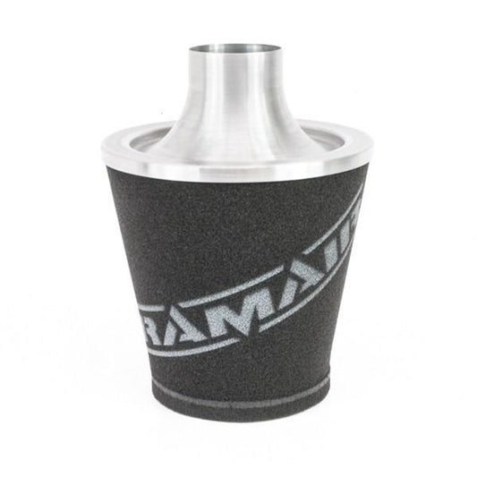Ramair Large Foam Filter Aluminium Base 90mm Silver with Silicone Coupler