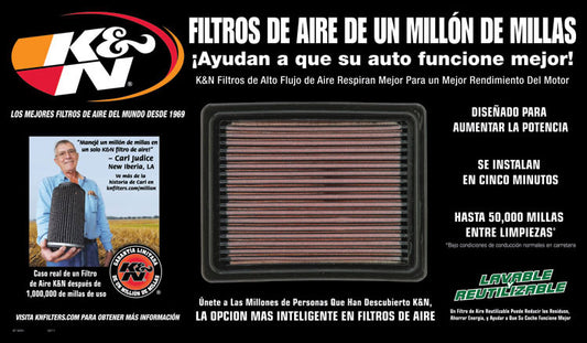 K&N POP; Air Filter Display; Spanish (87-5024)