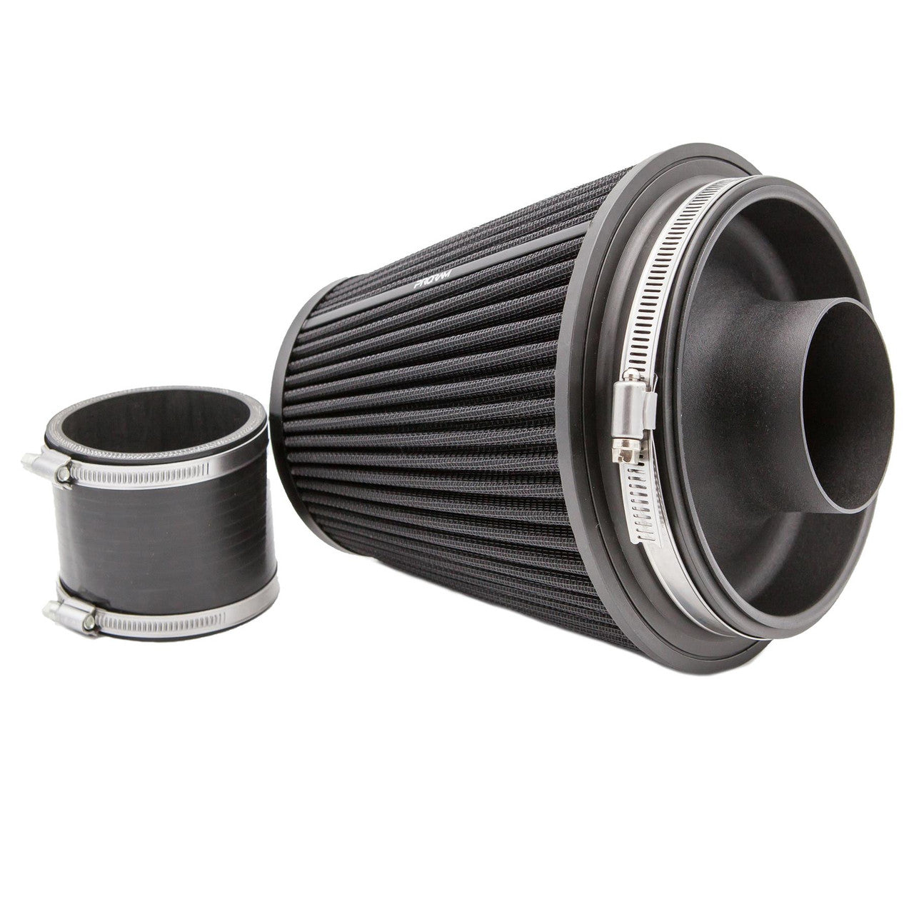 Ramair PRORAM 80mm ID Neck Large Cone Air Filter with Velocity Stack and Coupling