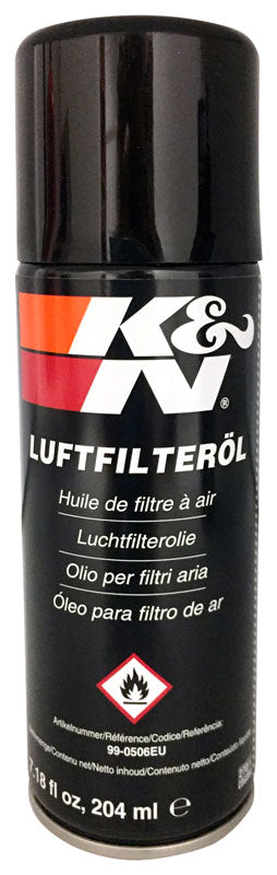 K&N Air Filter Oil - 7.18 fl oz/204 ml Aerosol - Non-US (99-0506EU)