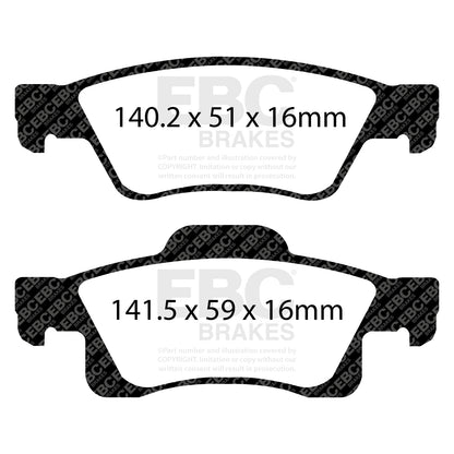 EBC Redstuff Rear Brake Pads - ED91872
