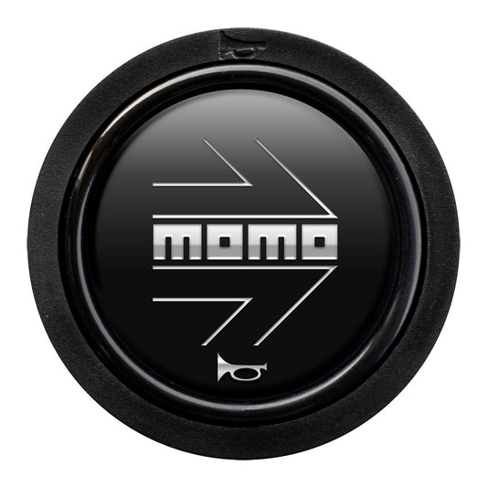 MOMO 2 Contact Horn Button - MOMO Arrow Matt Black/Silver