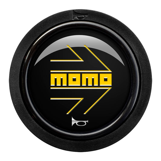 MOMO 2 Contact Horn Button - MOMO Arrow Gloss Black/Yellow