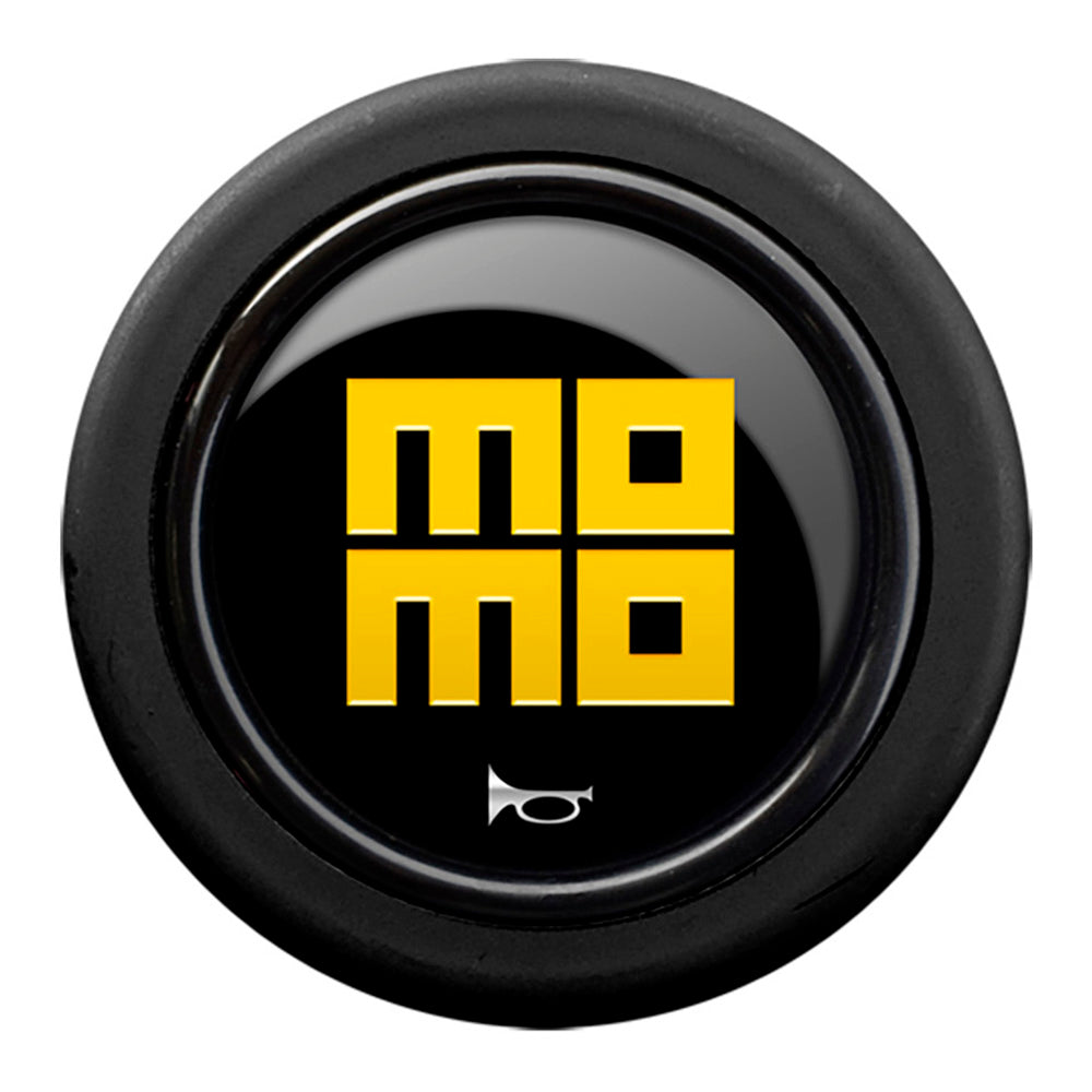 MOMO Standard 2 Contact Horn Button - MOMO Heritage Gloss Black/Yellow