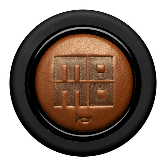 MOMO Standard 2 Contact Horn Button - MOMO Embossed Brown Leather