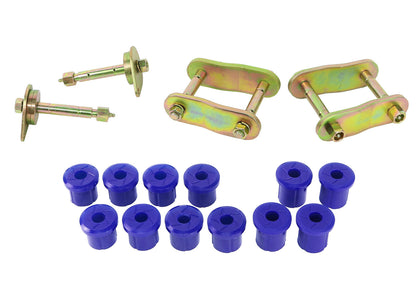 Superpro Rear Leaf Spring Bush Kit & Greaseable Shackle/Pin Kit for Toyota Land Cruiser 79 Series (07-)