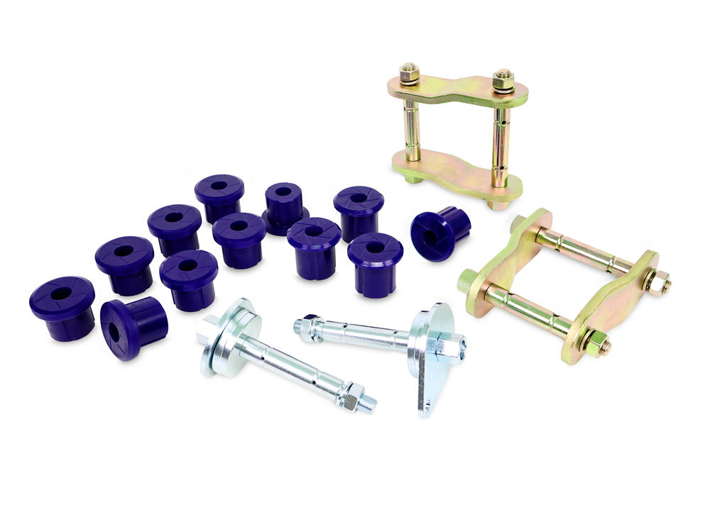 Superpro Rear Leaf Spring Bush Kit & Greaseable Shackle/Pin Kit for Toyota Land Cruiser 79 Series (99-07)