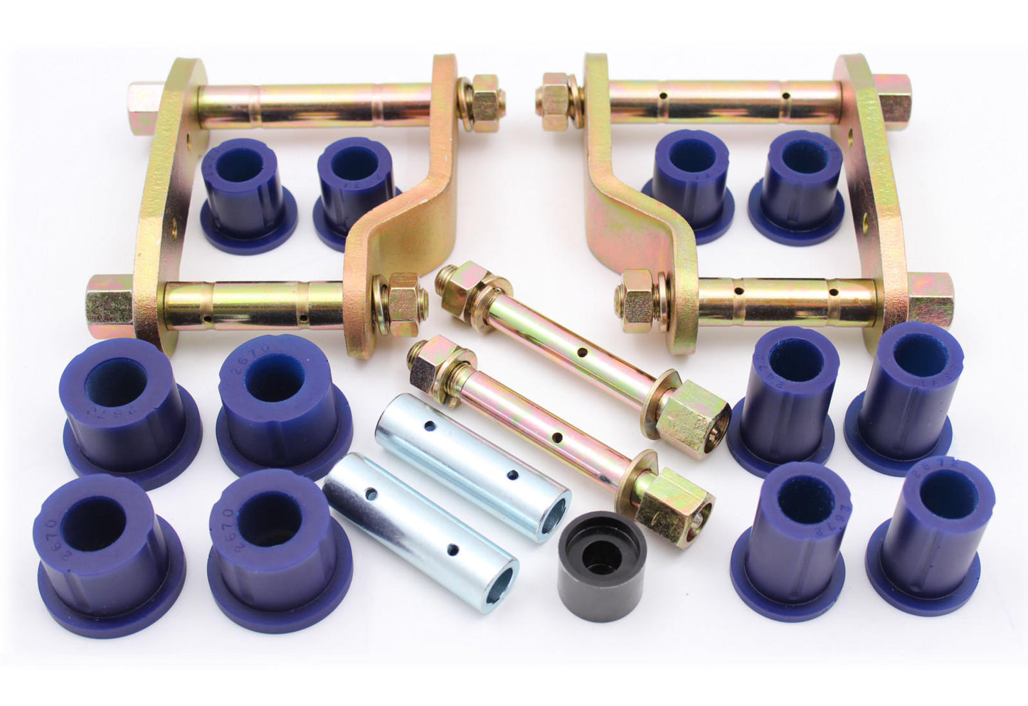Superpro Rear Leaf Spring Bush Kit & Greaseable Shackle/Pin Kit for Toyota Hilux GGN125R GUN126R 136R (N80) 4WD (15-)