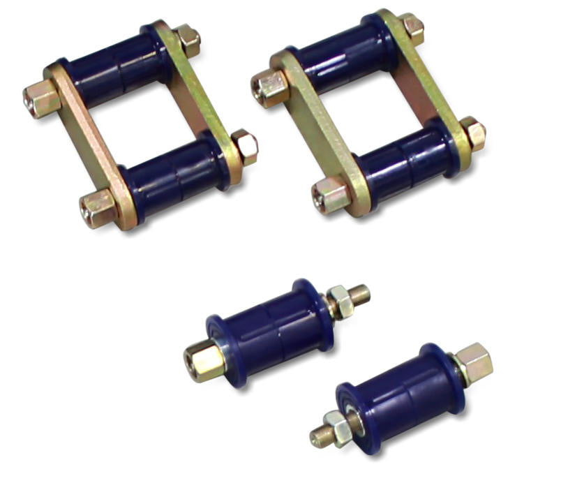 Superpro Rear Leaf Spring Bush Kit & Greaseable Shackle/Pin Kit for Nissan Navara NP300 D23 4WD - Leaf (15-)