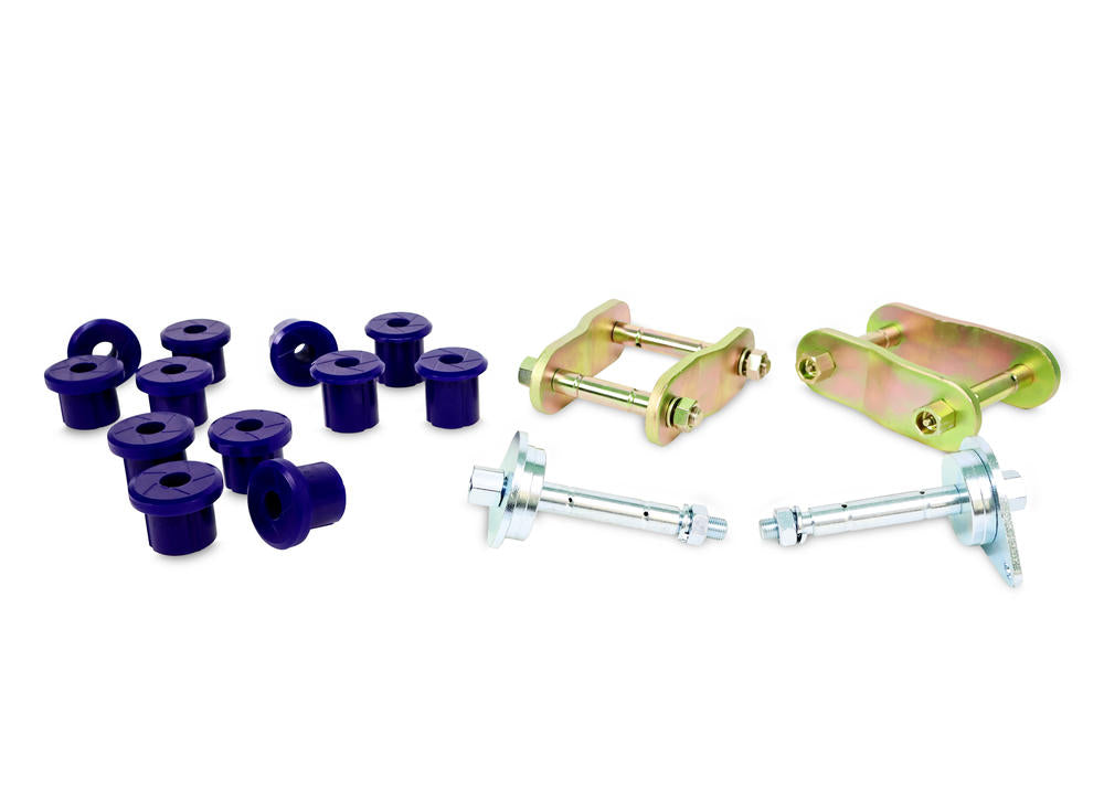 Superpro Rear Leaf Spring Bush Kit & Greaseable Shackle/Pin Kit for Toyota Land Cruiser 79 Series (99-07)