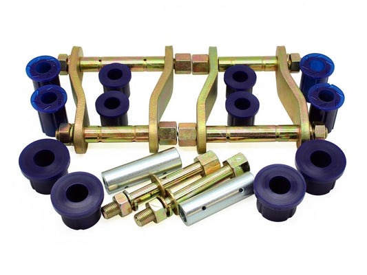 Superpro Rear Leaf Spring Bush Kit & Greaseable Shackle/Pin Kit for Isuzu D-Max TFR 2WD (12-20)