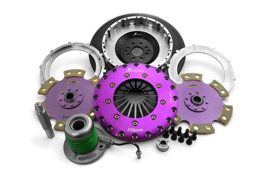 Xtreme Performance - 230mm Rigid Ceramic Twin Plate Clutch Kit Incl Flywheel & CSC 1800Nm - Ford Mustang 5 (10-15)