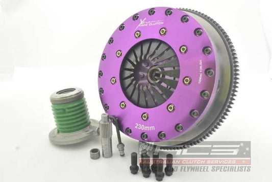 Xtreme Performance - 230mm Rigid Ceramic Twin Plate Clutch Kit Incl Flywheel & CSC 1800Nm - Ford Mustang 2.3 EcoBoost (18-19)