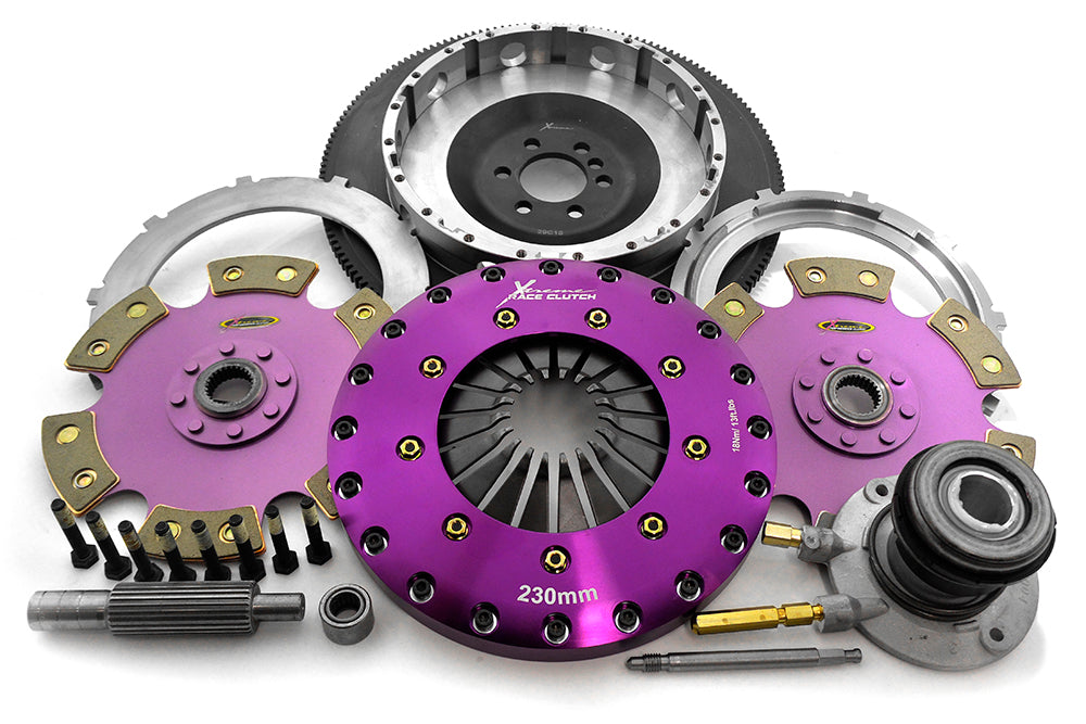 Xtreme Performance - 230mm Rigid Ceramic Twin Plate Clutch Kit Incl Flywheel & CSC 1800Nm - Vauxhall Monaro VY, VZ (04-05)