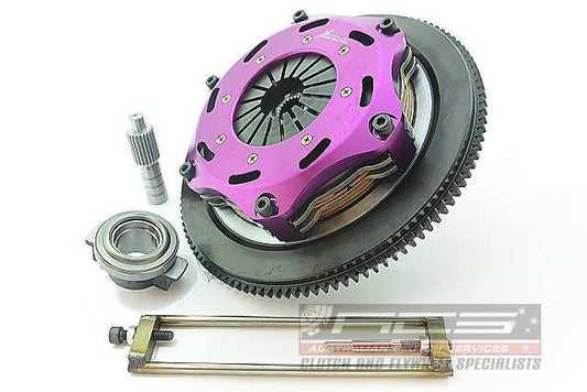 Xtreme Performance - 184mm Rigid Ceramic Twin Plate Clutch Kit Incl Flywheel 1220Nm - Mitsubishi Lancer EVO VIII - FQ-340 (CT9A) (04-05)