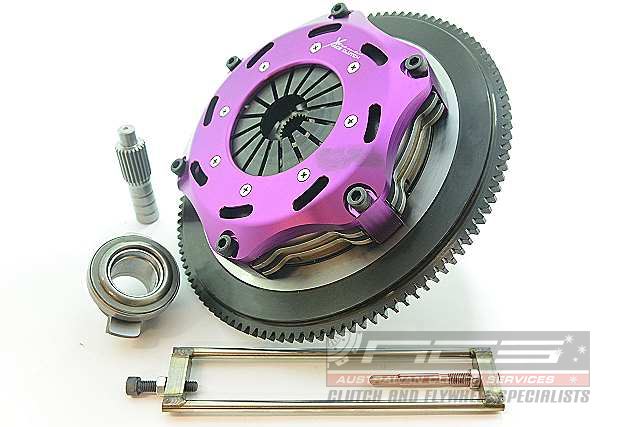 Xtreme Performance - 184mm Rigid Ceramic Twin Plate Clutch Kit Incl Flywheel 1220Nm - Mitsubishi Lancer EVO X (CZ4A) (07-08)