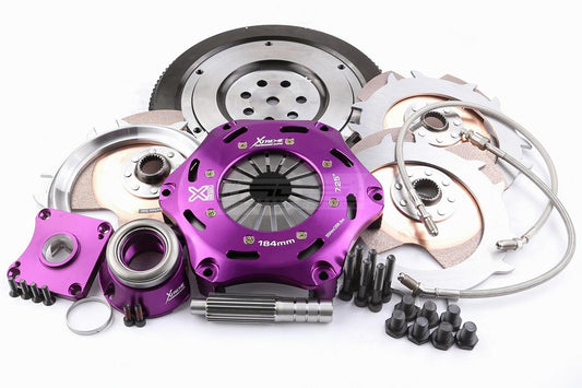 Xtreme Performance - 184mm Rigid Ceramic Triple Plate Clutch Kit Incl Flywheel & CSC - Mitsubishi Lancer EVO IV (CN9A) (96-97)
