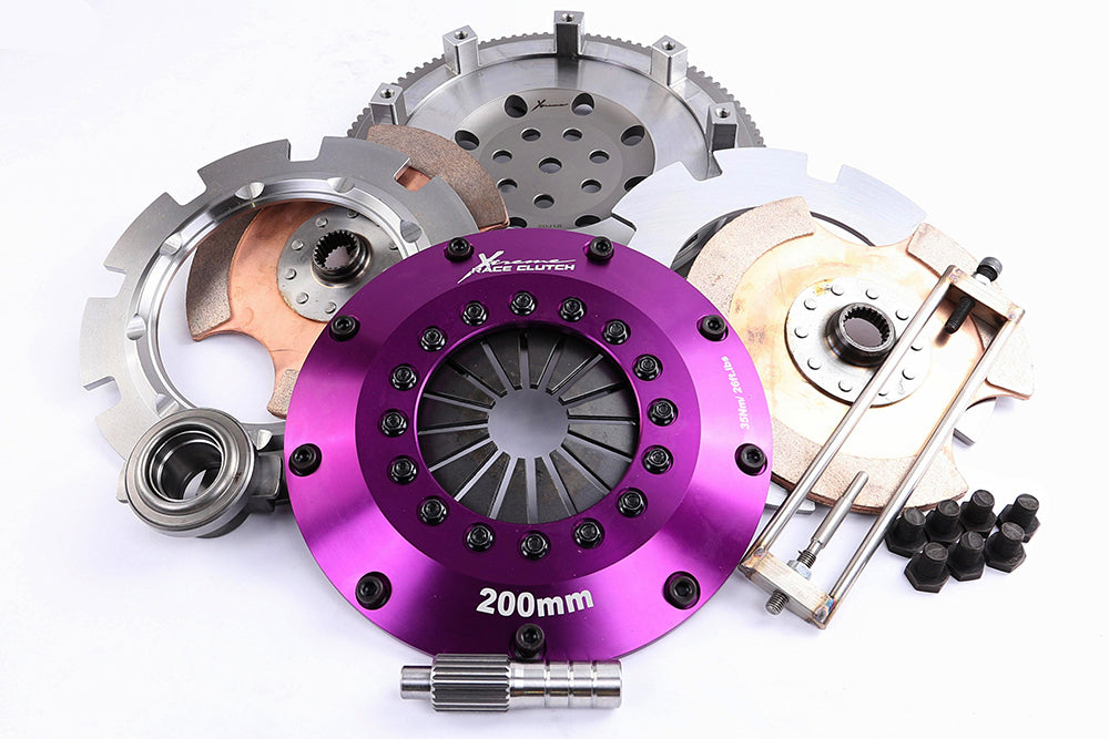 Xtreme Performance - 200mm Rigid Ceramic Twin Plate Clutch Kit Incl Flywheel 1200Nm - Mitsubishi Lancer EVO VIII - FQ-400 (CT9A) (04-06)