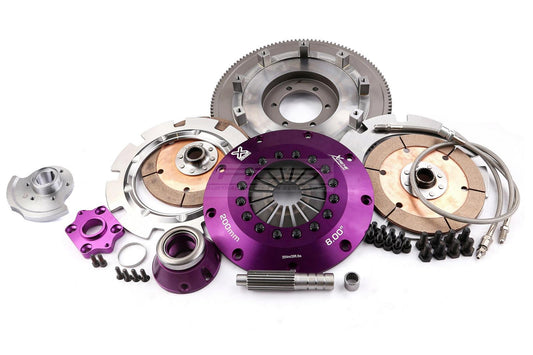 Xtreme Performance - 200mm Rigid Ceramic Twin Plate Clutch Kit Incl Flywheel & CSC 1200Nm - Mazda RX-7 1.3 Twin Turbo (FD3S. FD1031) (02-92)