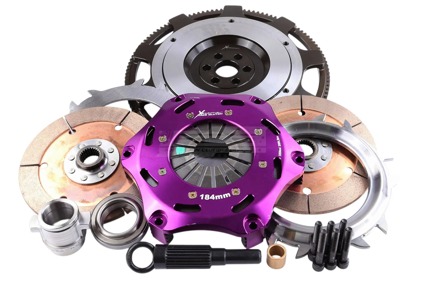 Xtreme Performance - 184mm Rigid Ceramic Twin Plate Clutch Kit Incl Flywheel 1220Nm - Nissan Patrol K160 (80-88)