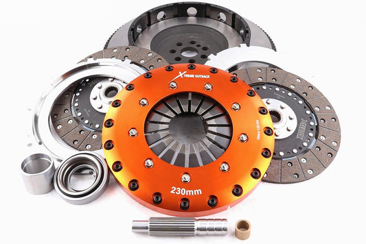 Xtreme Performance - 230mm Organic Twin Plate Clutch Kit Incl Flywheel 1200Nm - Nissan Patrol Y61 (04-99)