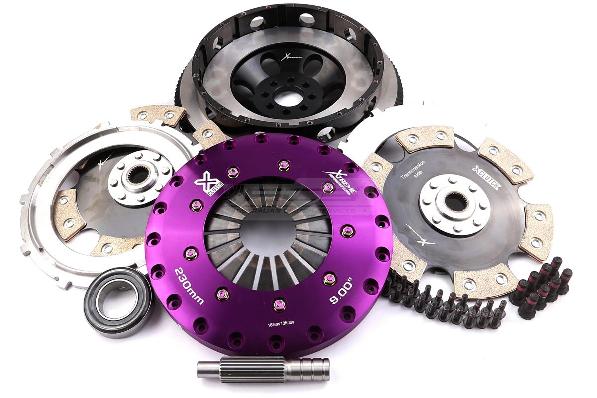 Xtreme Performance - 230mm Rigid Ceramic Twin Plate Clutch Kit Incl Flywheel 1800Nm - Nissan 350Z Z33 (03-07)