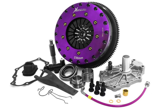 Xtreme Performance - 230mm Rigid Ceramic Twin Plate Clutch Kit Incl Flywheel 1800Nm - Nissan Stagea WC34 (01-96)