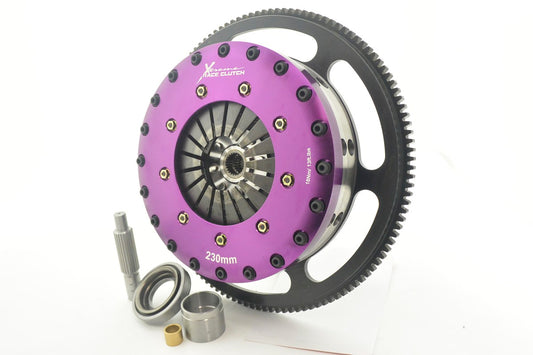 Xtreme 230mm Rigid Organic Triple Plate clutch kit with Lightweight Flywheel - Nissan Patrol Y61 (14-14)