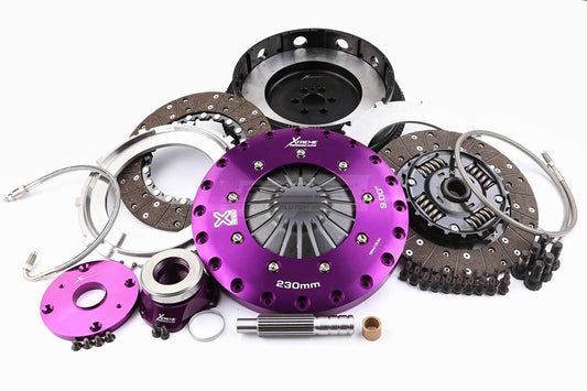 Xtreme Performance - 230mm Sprung hub Organic Twin Plate Clutch Kit Incl Flywheel & CSC 1000Nm - Nissan Skyline R34 (08-99)